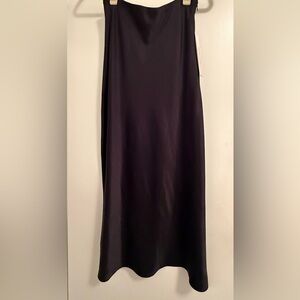 Aqua Bloomingdale’s Classic Black Silk Skirt